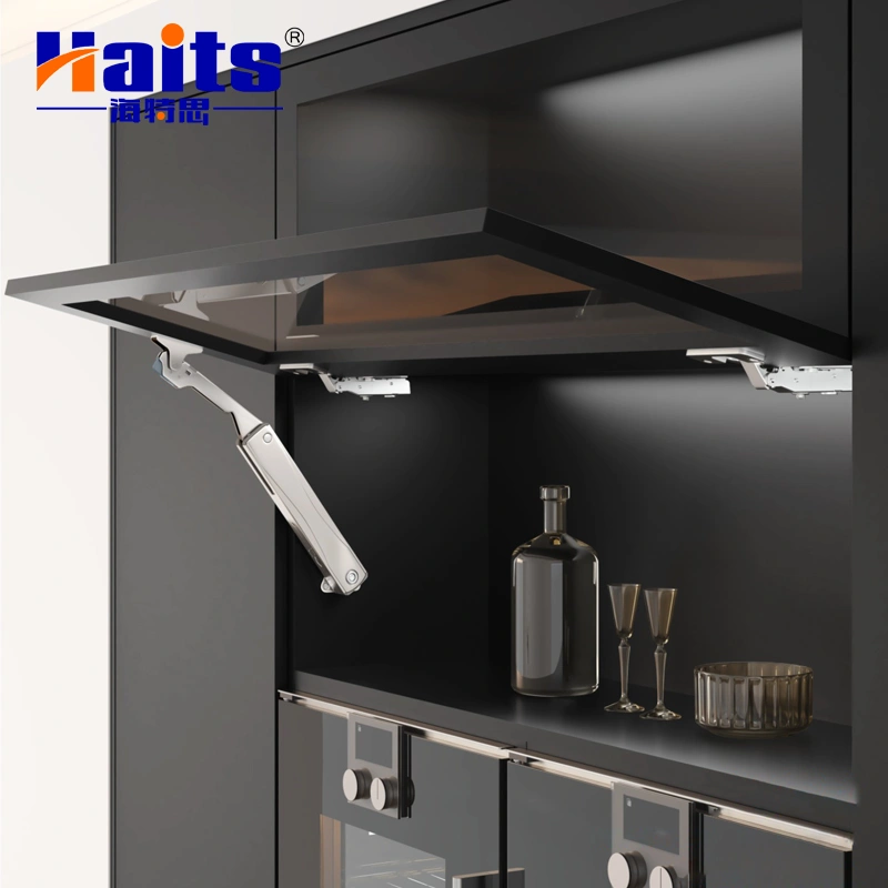 HT-05.063B Furniture Hardware Heavy Duty Cabinet Support In Right Angle Lift Cabinet Support Lift System Support Flap Stay